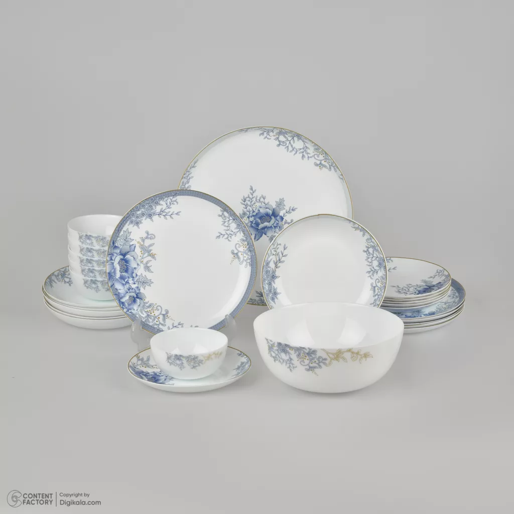 سرویس غذاخوری 26 پارچه 6 نفر گلدن اوپال مدل دیوالی طرح لوتوس