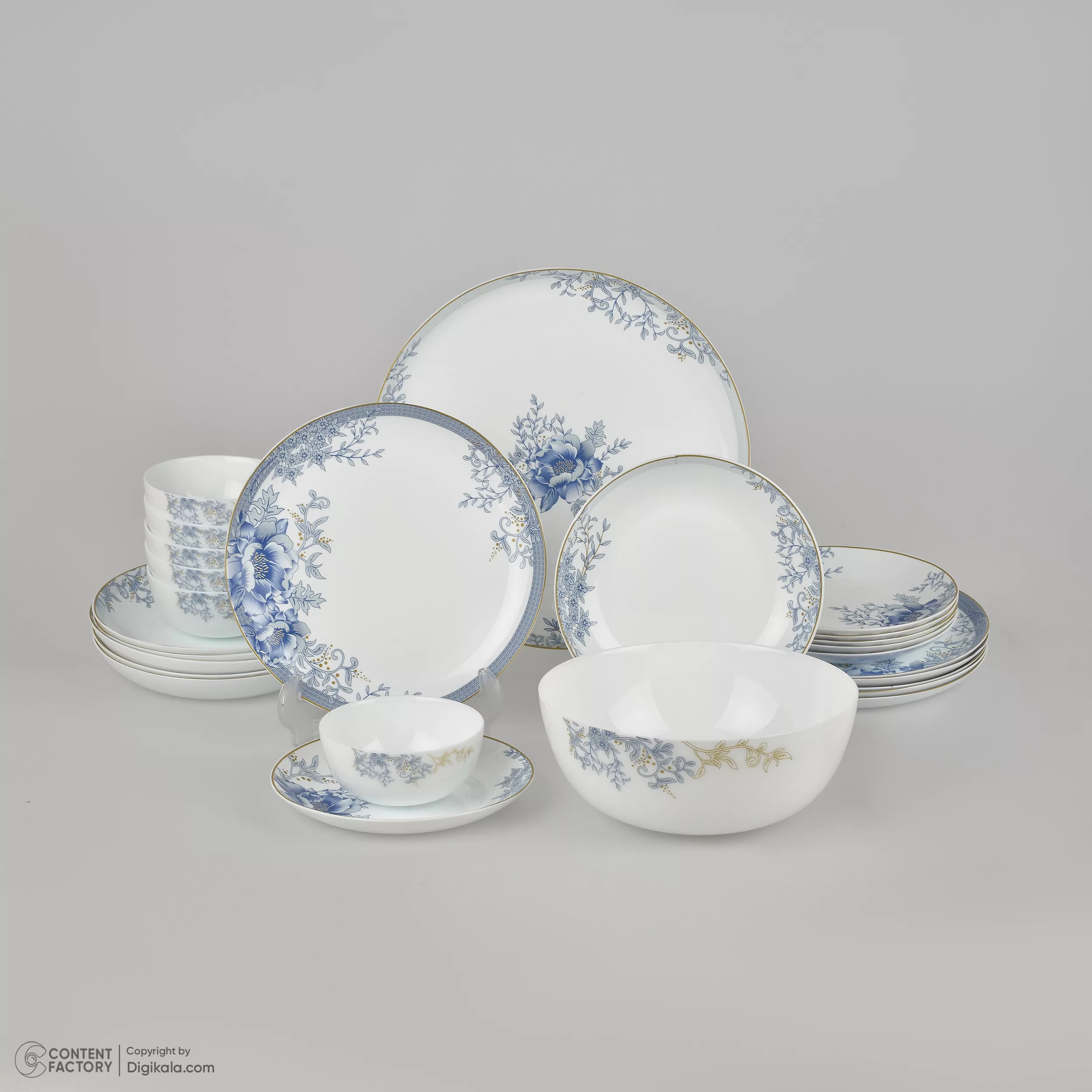 سرویس غذاخوری 26 پارچه 6 نفر گلدن اوپال مدل دیوالی طرح لوتوس