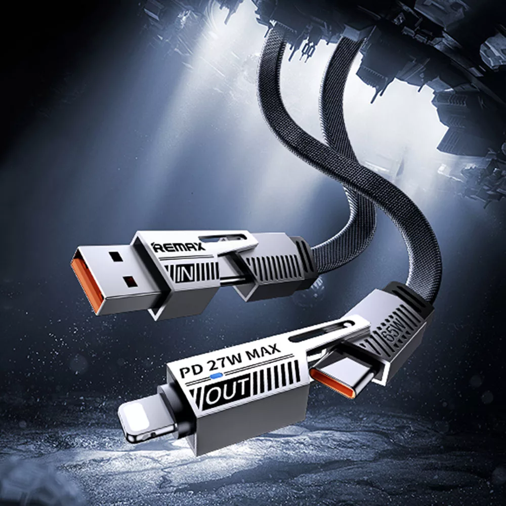 کابل تبدیل USB-C / USB به USB-C / لایتنینگ ریمکس مدل RC-C189  طول 1 متر