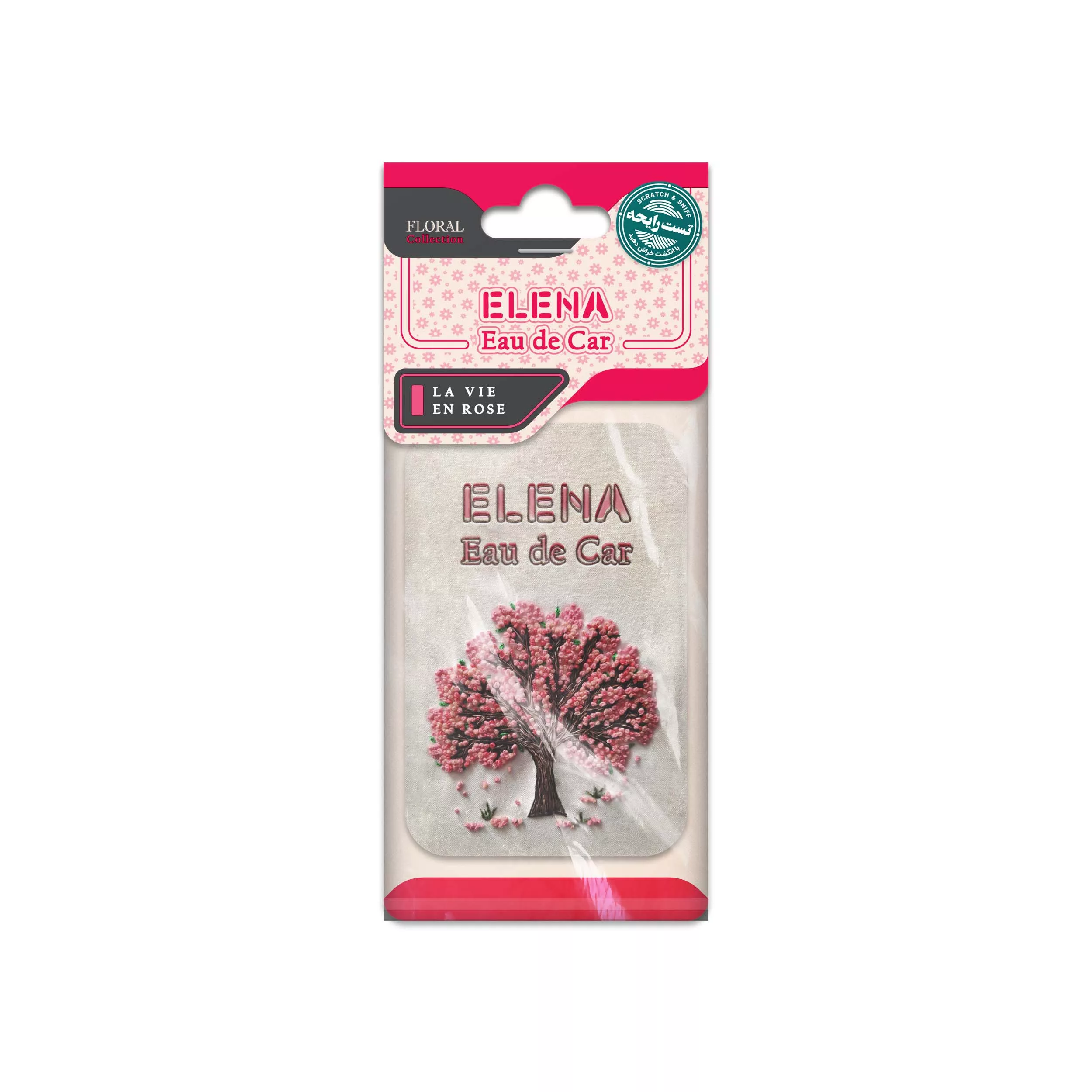 خوشبوکننده خودرو شمع النا مدل زندگی صورتی کد FLORAL