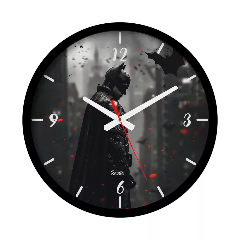 ساعت دیواری کوارتز راویتا مدل بتمن کد 3636
