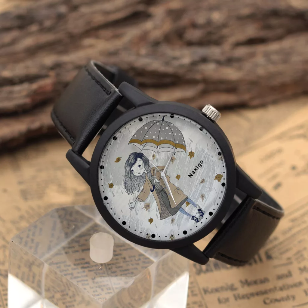 ساعت مچی عقربه ای ناکسیگو مدل دخترانه فانتزی کد LF12558