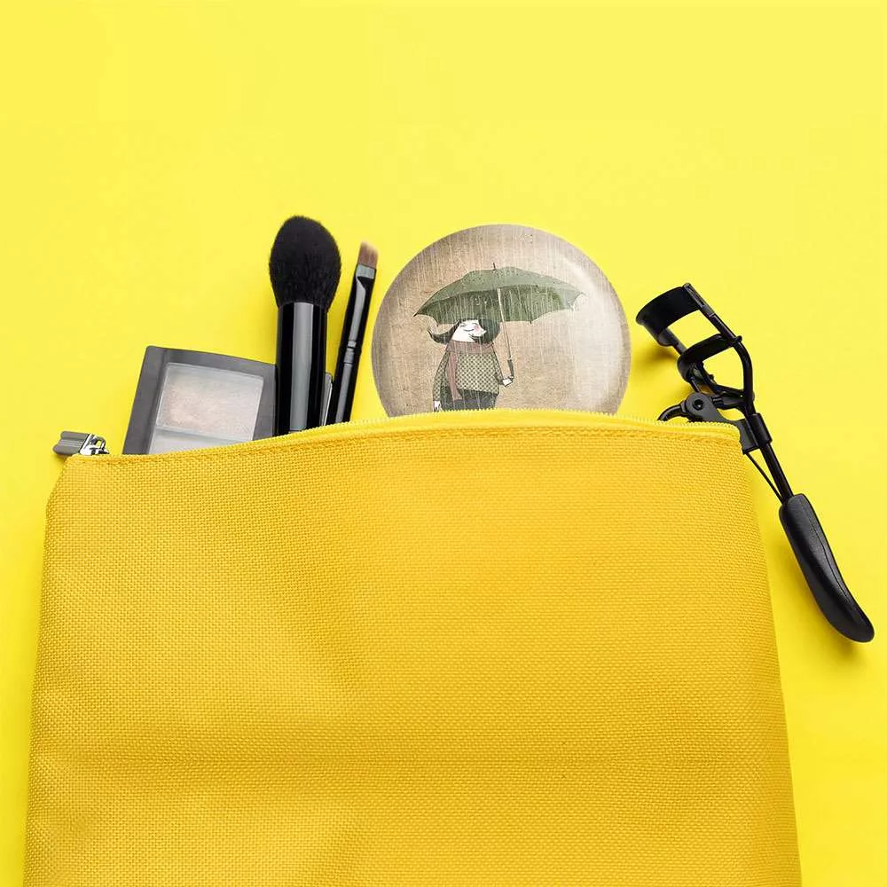 آینه جیبی خندالو مدل چتر و باران کد 5411