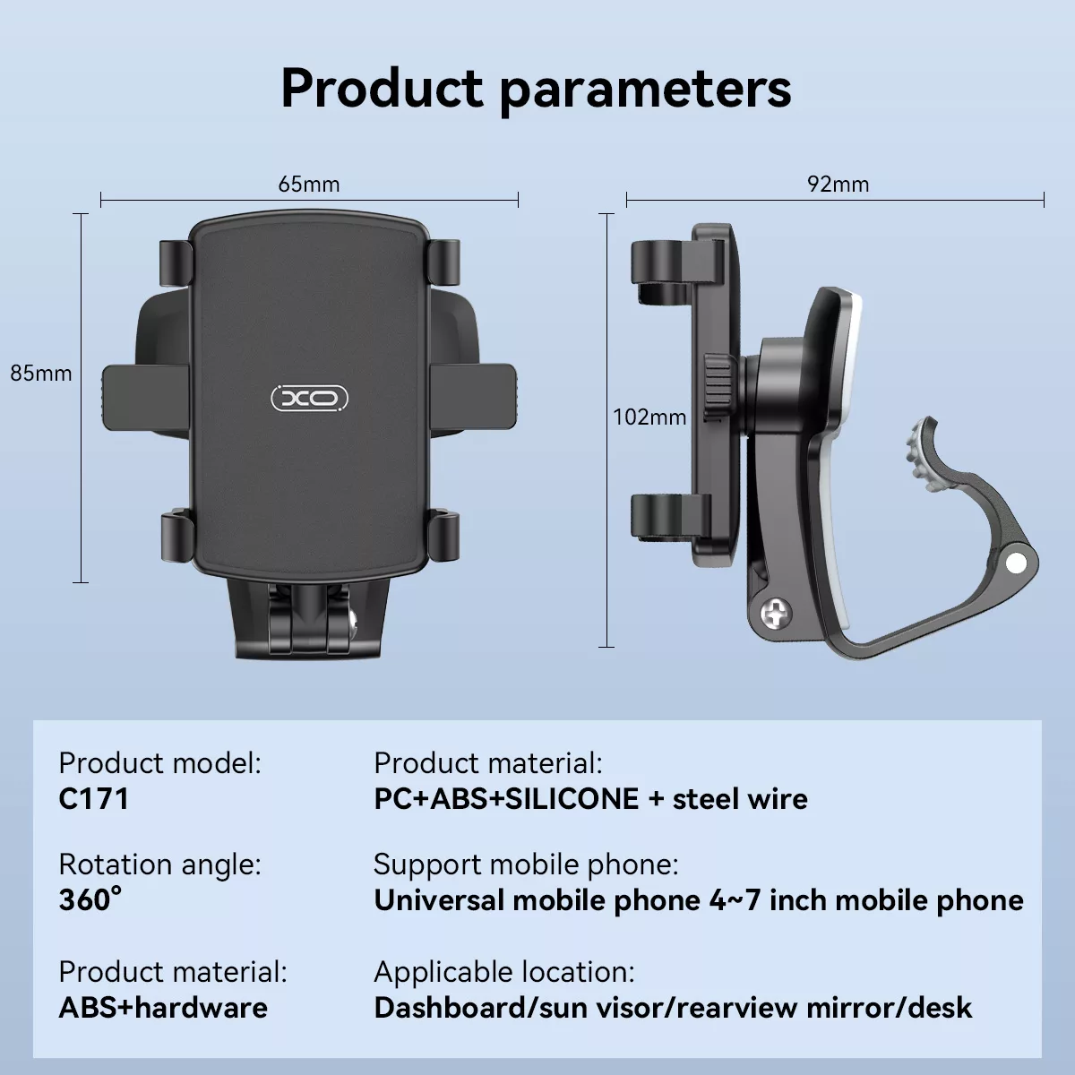 پایه نگهدارنده گوشی موبایل و تبلت ایکس او مدل C171