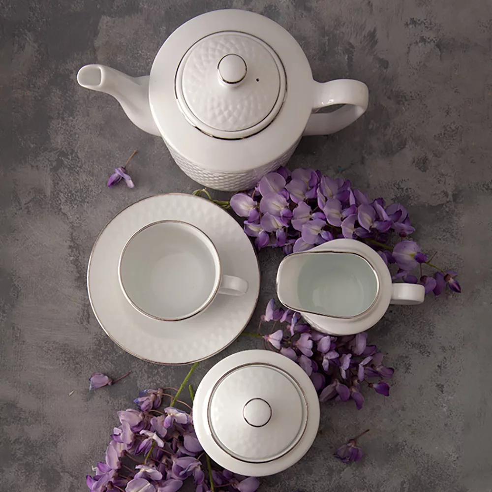 سرویس غذاخوری 102 پارچه چینی زرین ایران سری رادیانس مدل سمن درجه یک