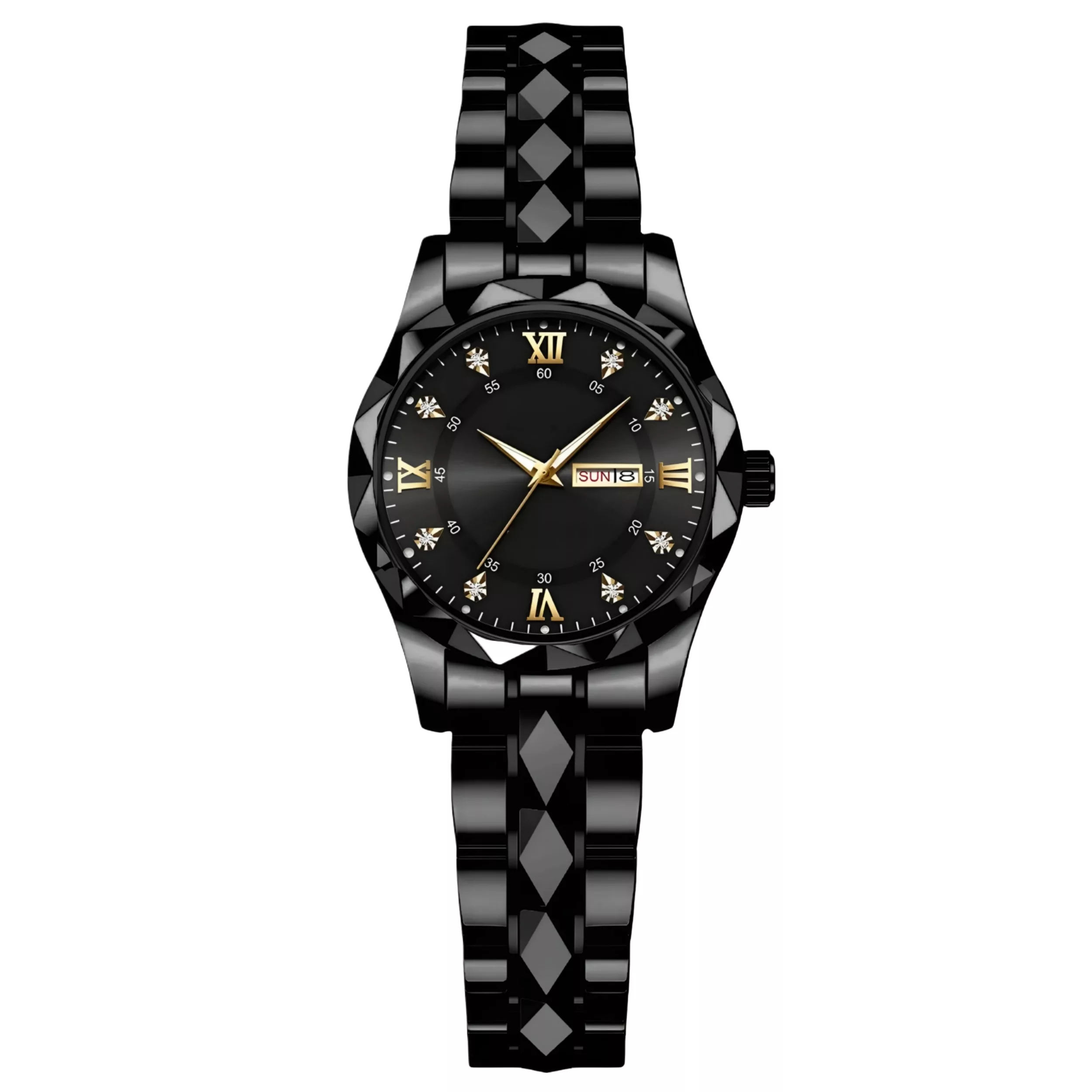 ساعت مچی عقربه‌ای زنانه مدل کوارتز کلاسیک دی دیت بند استیل طرح تراش الماسی کد C1.9