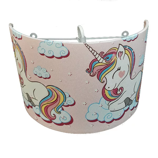 لوستر و آباژور و چراغ خواب کودک مدل تک شاخ کد 40621 به همراه ساعت