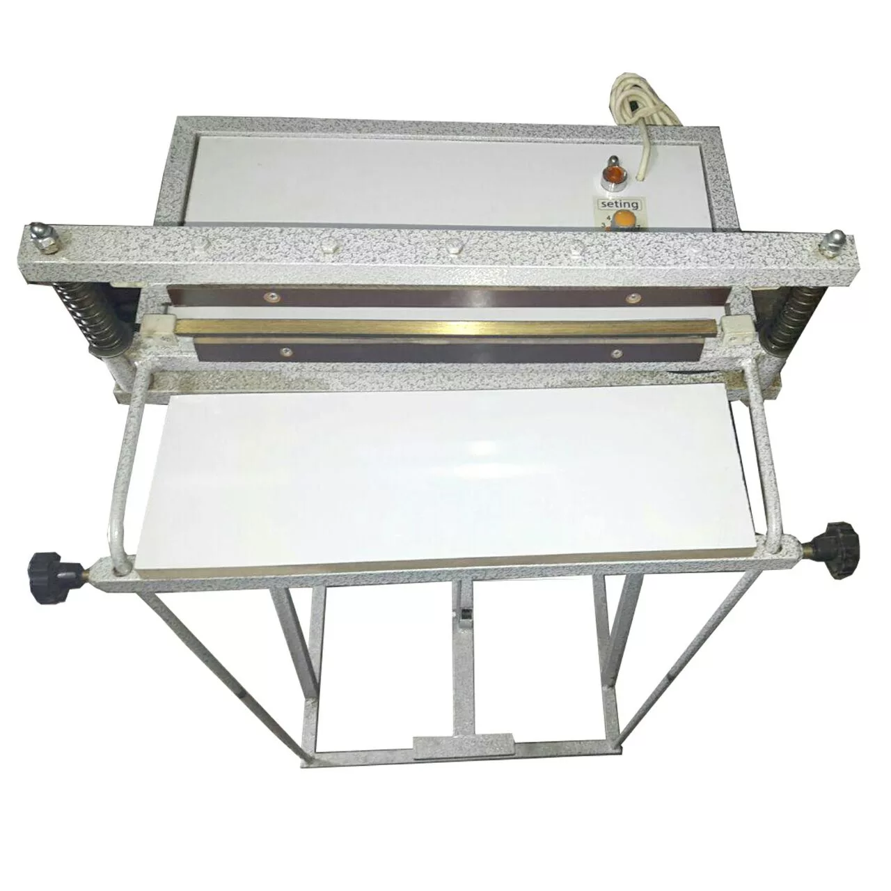 دستگاه پرس پلاستیک مدل پدالی دوخت پفکی 60cm