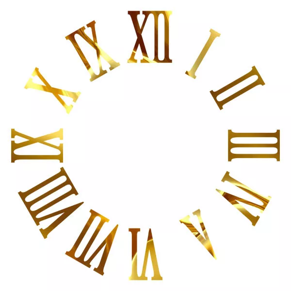 اعداد ساعت دیواری مدل رومی 9cm کد C17-3 مجموعه 12 عددی