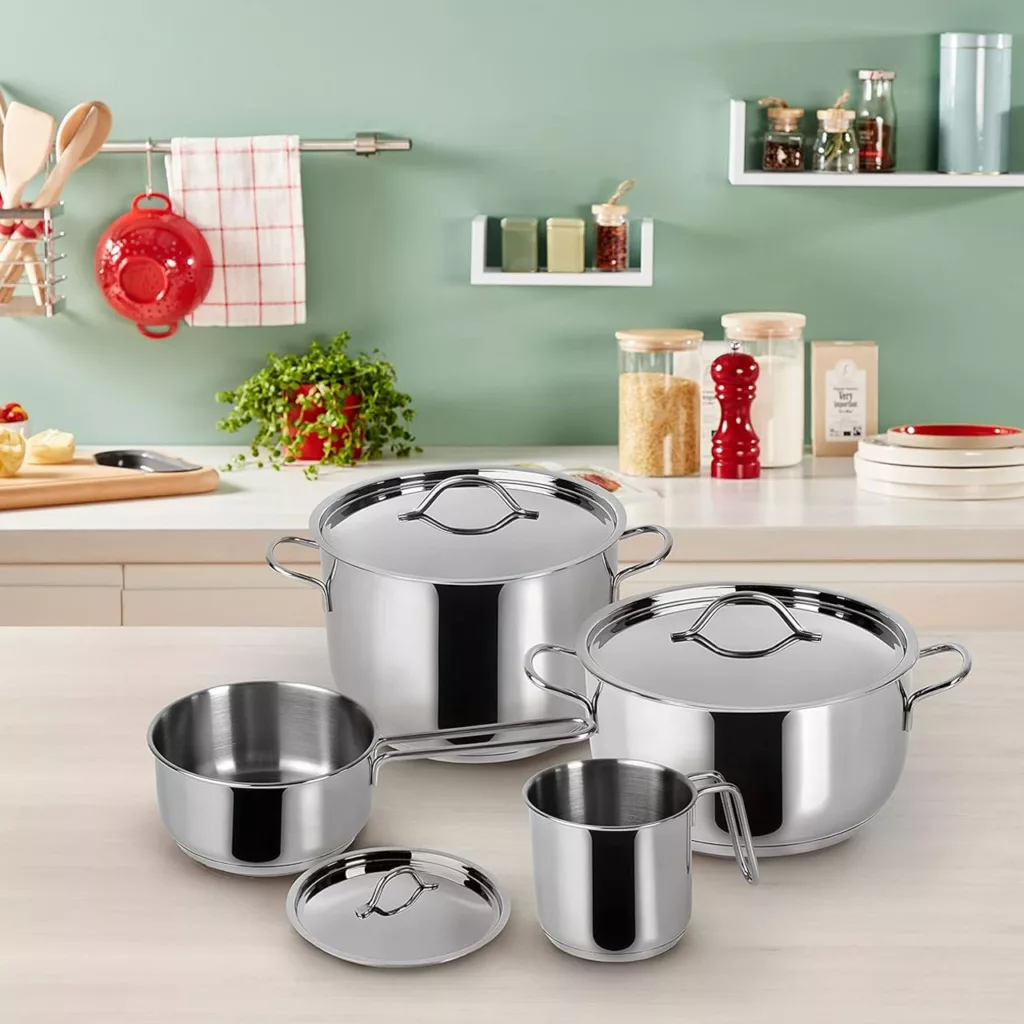 سرویس قابلمه استیل 7 پارچه لاگوستینا مدل Every