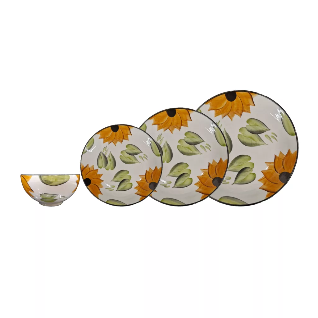 سرویس غذا خوری 24 پارچه مدل آفتابگردان