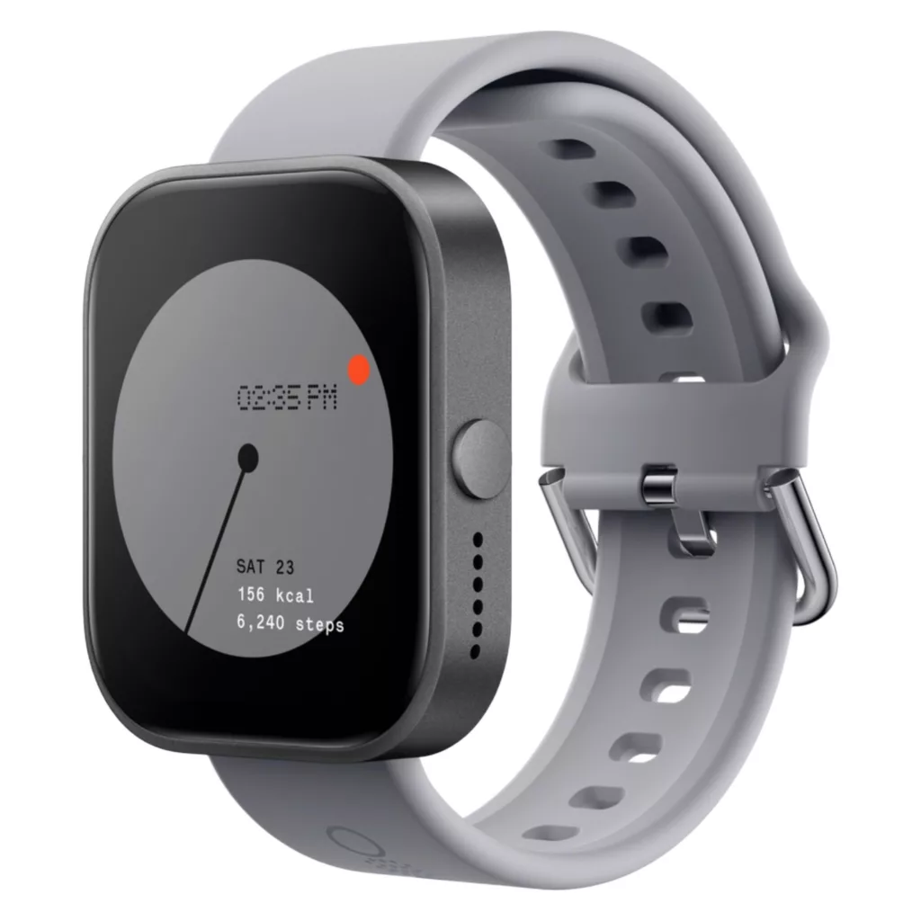 ساعت هوشمند ناتینگ مدل  Nothing CMF Watch Pro دارای قابلیت های صفحه نمایش رنگی، صفحه نمایش لمسی، کنترل سطح اکسیژن خون بند سیلیکون