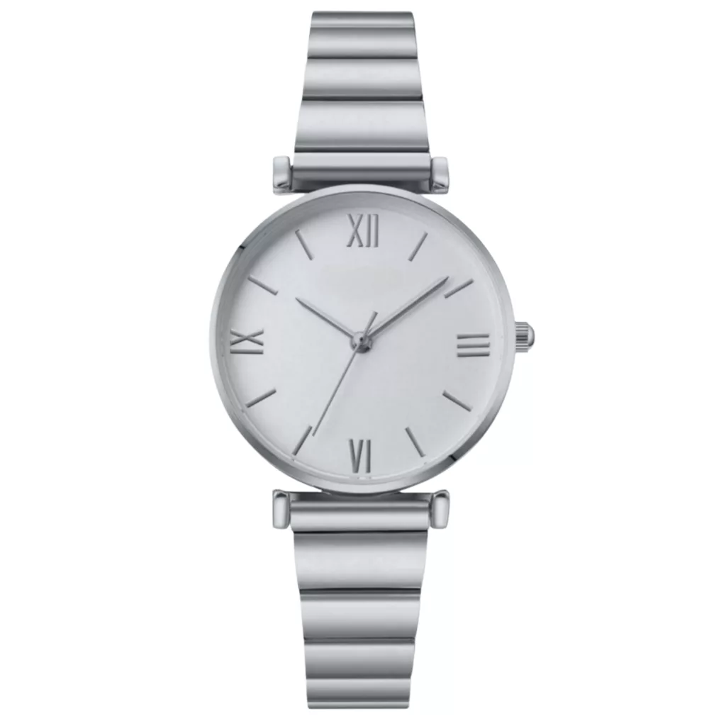 ساعت مچی عقربه ای زنانه مدل کوارتز کلاسیک بند استیل طرح شبکه ای کد ۲.۳