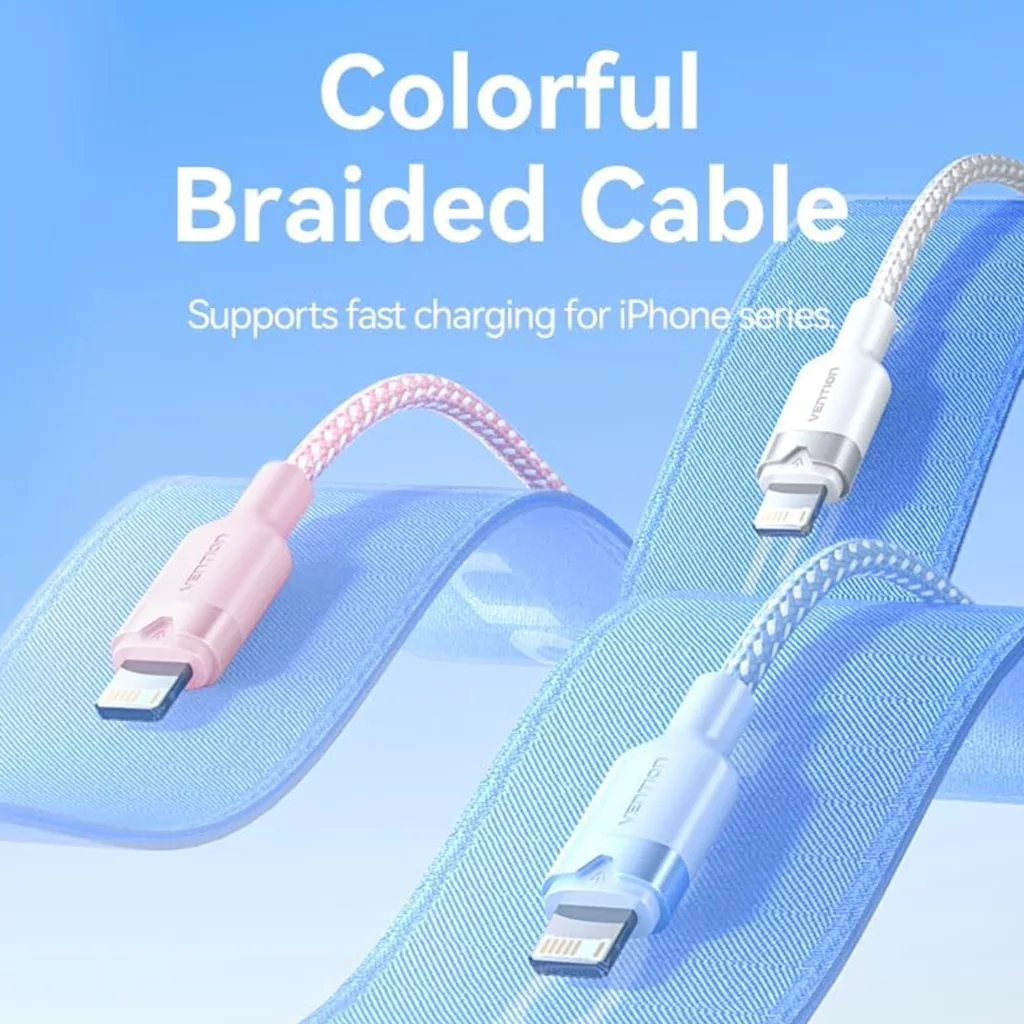کابل تبدیل USB-A به لایتنینگ ونشن مدل LANWH طول 2 متر
