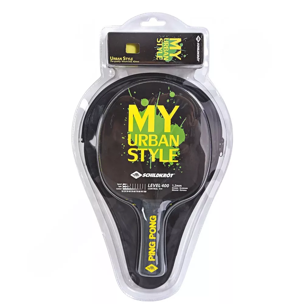 راکت پینگ پنگ شیلدکروت مدل My urban 400 به همراه کاور و توپ بسته 4 عددی