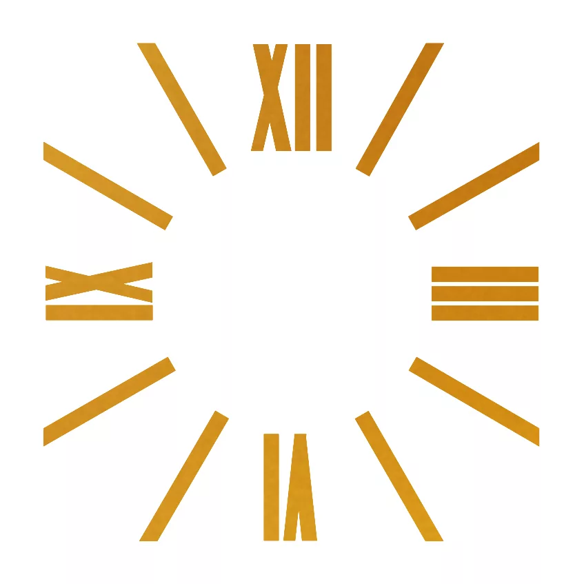 اعداد ساعت دیواری مدل رومی 60cm کد C72-4 مجموعه 18 عددی