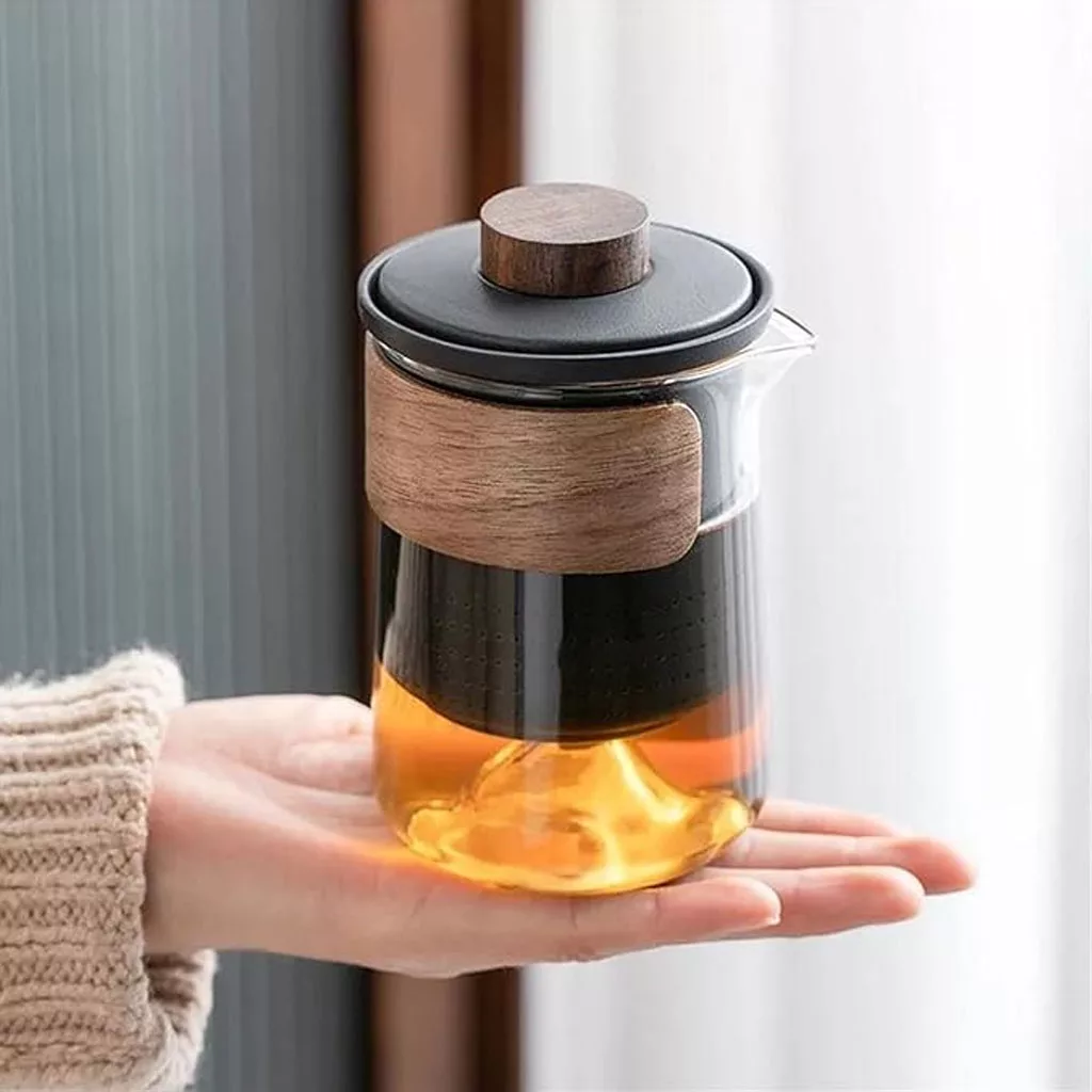 ست قوری و فنجان مدل کیف دار گنجایش قوری 0.325 لیتر مجموعه 5 عددی