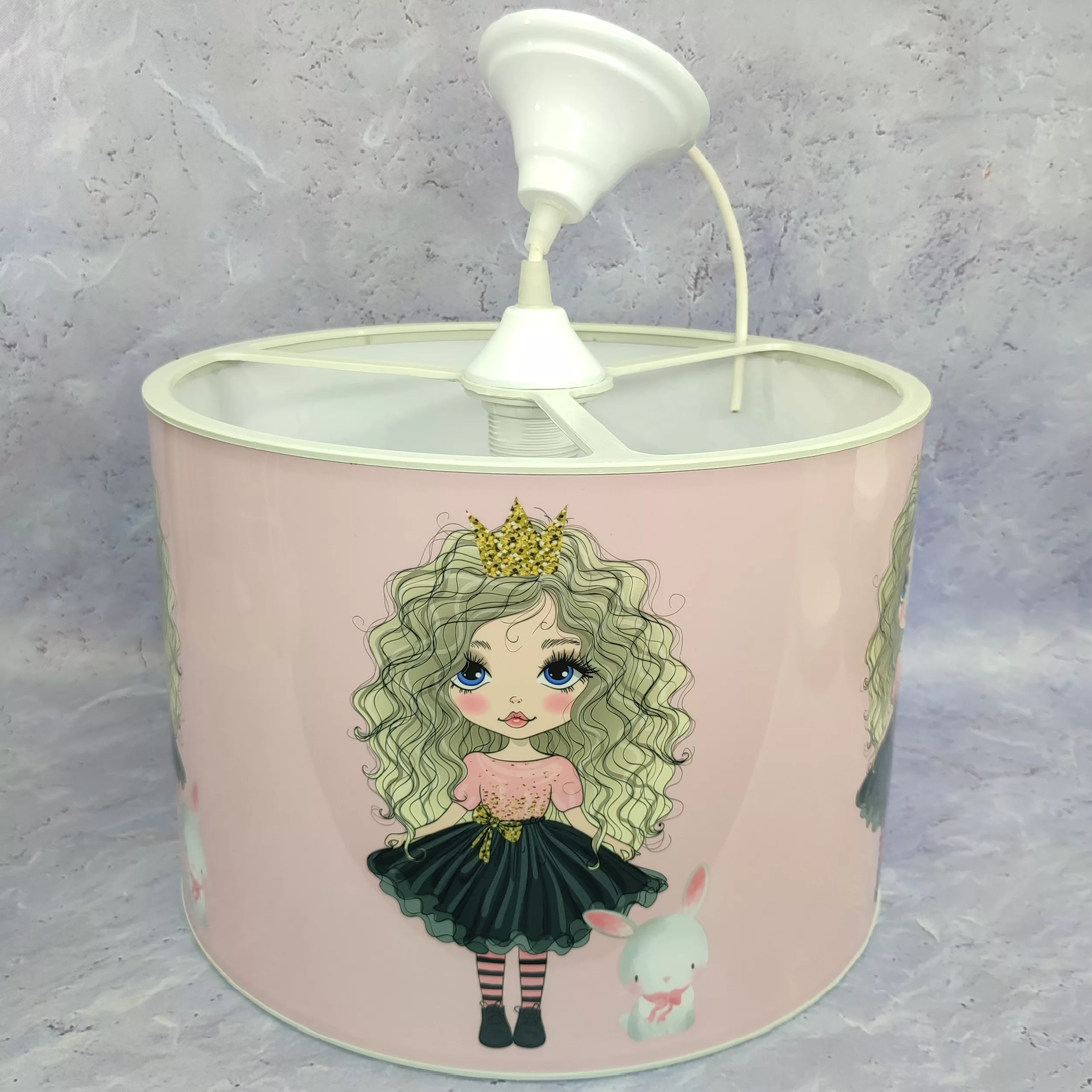 لوستر کودک مدل دختر موفرفری و خرگوش