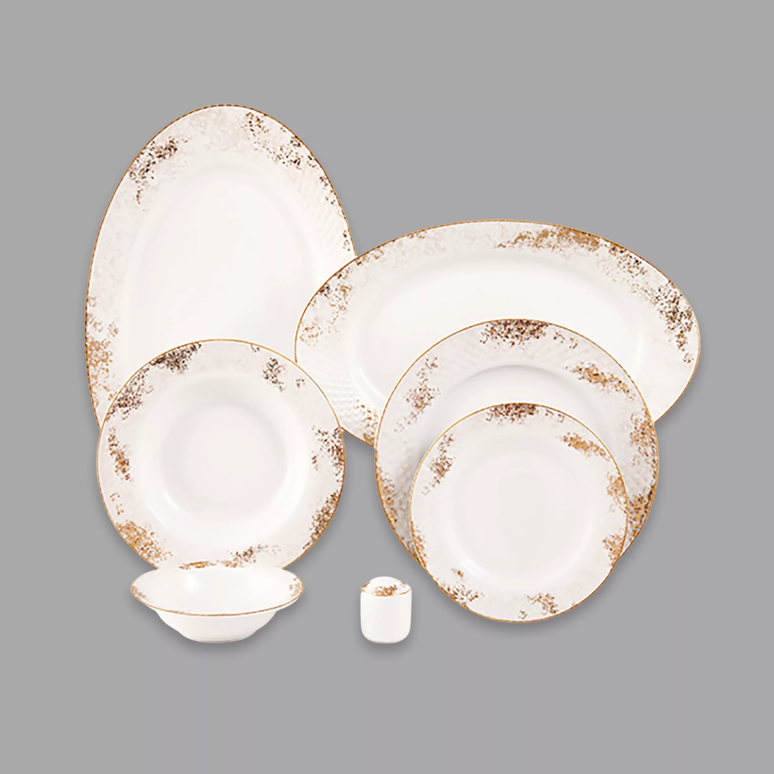 سرویس غذاخوری 28 پارچه 6 نفر چینی زرین ایران مدل Resmonte