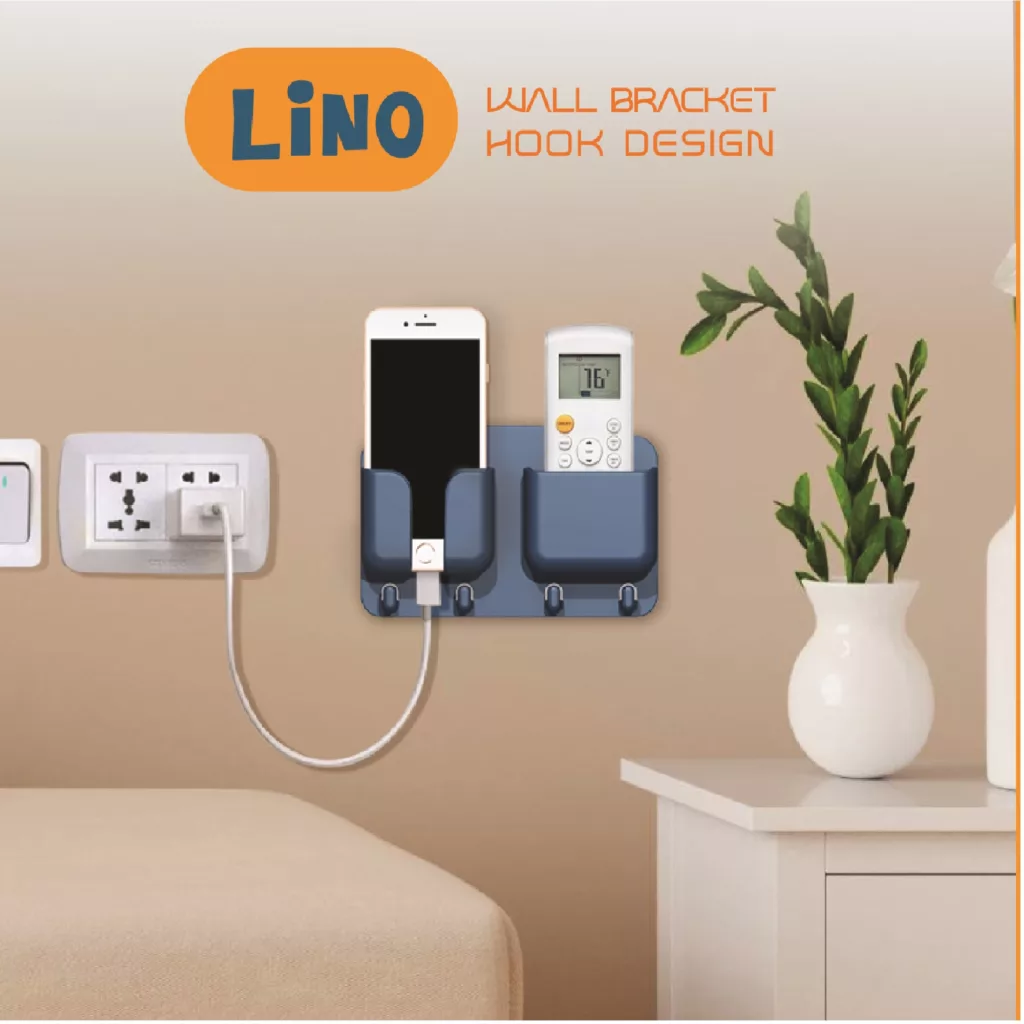 نگهدارنده دیواری گوشی موبایل لینو مدل تک و دو خانه بسته 3عددی