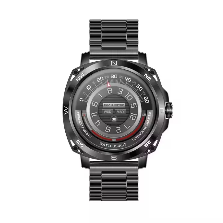 ساعت هوشمند مدل Touch Screen APP Control SDK available دارای قابلیت های صفحه نمایش لمسی، کنترل موسیقی (Music Player)، کنترل سطح اکسیژن خون، قابلیت مکالمه از طریق بلوتوث، قابلیت تغییر طرح تم بند استیل