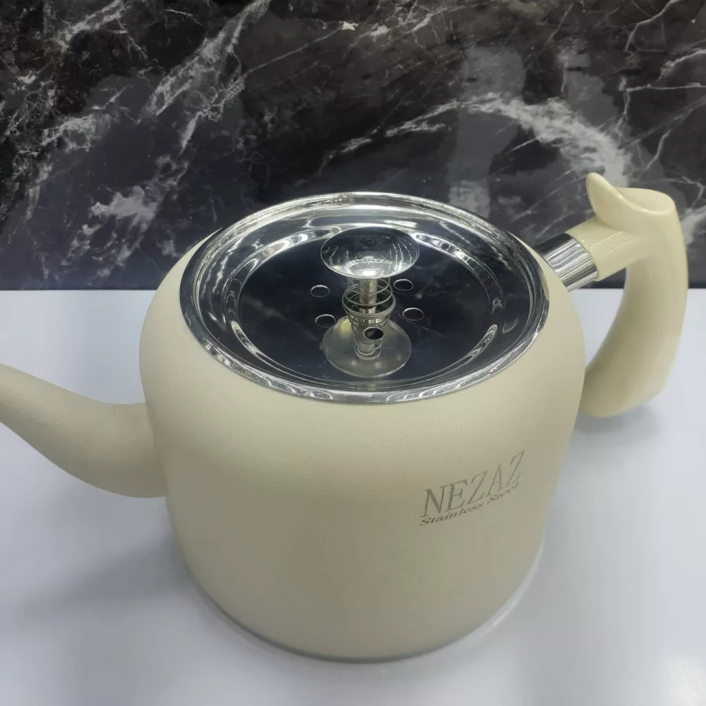 ست کتری و قوری نزاز مدل لوله دار طرح رنگی