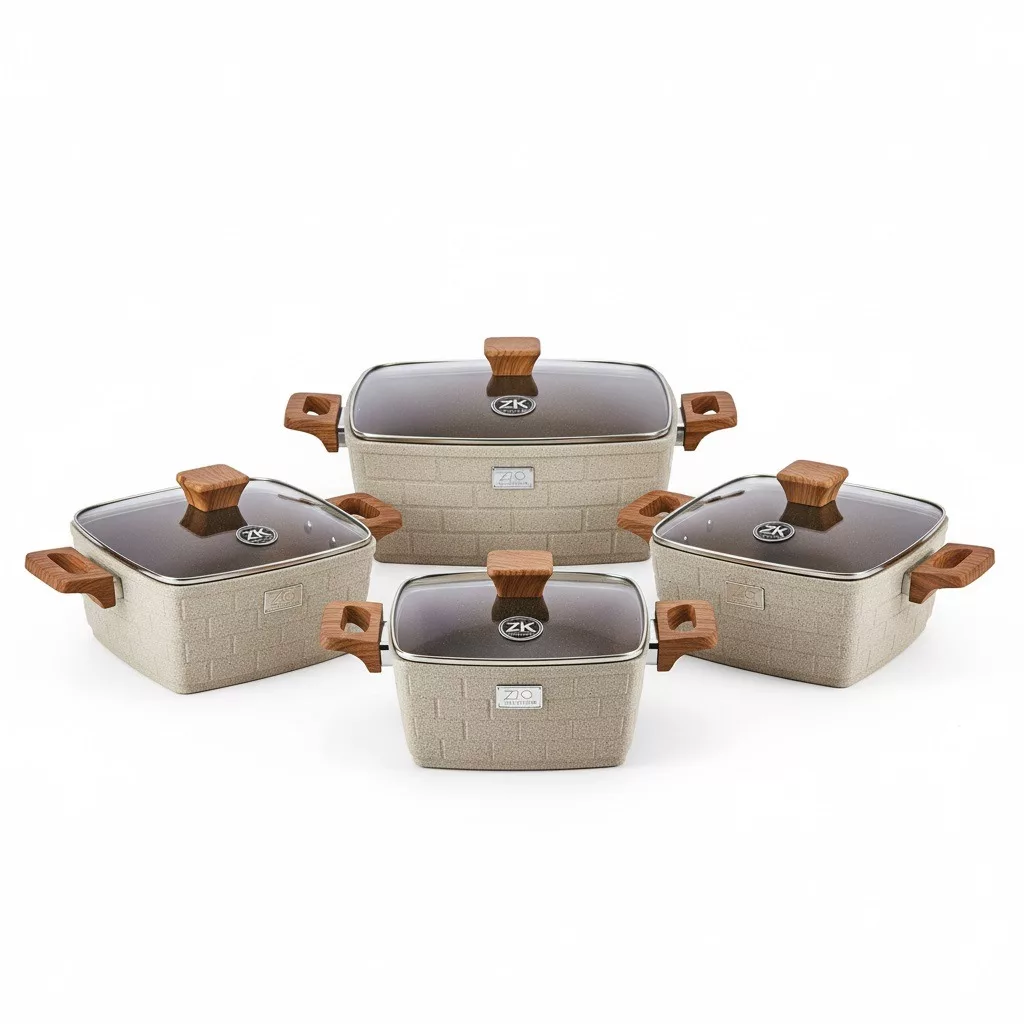 سرویس قابلمه و تابه گرانیتی 10 پارچه  زیو مدل ZCS-8560