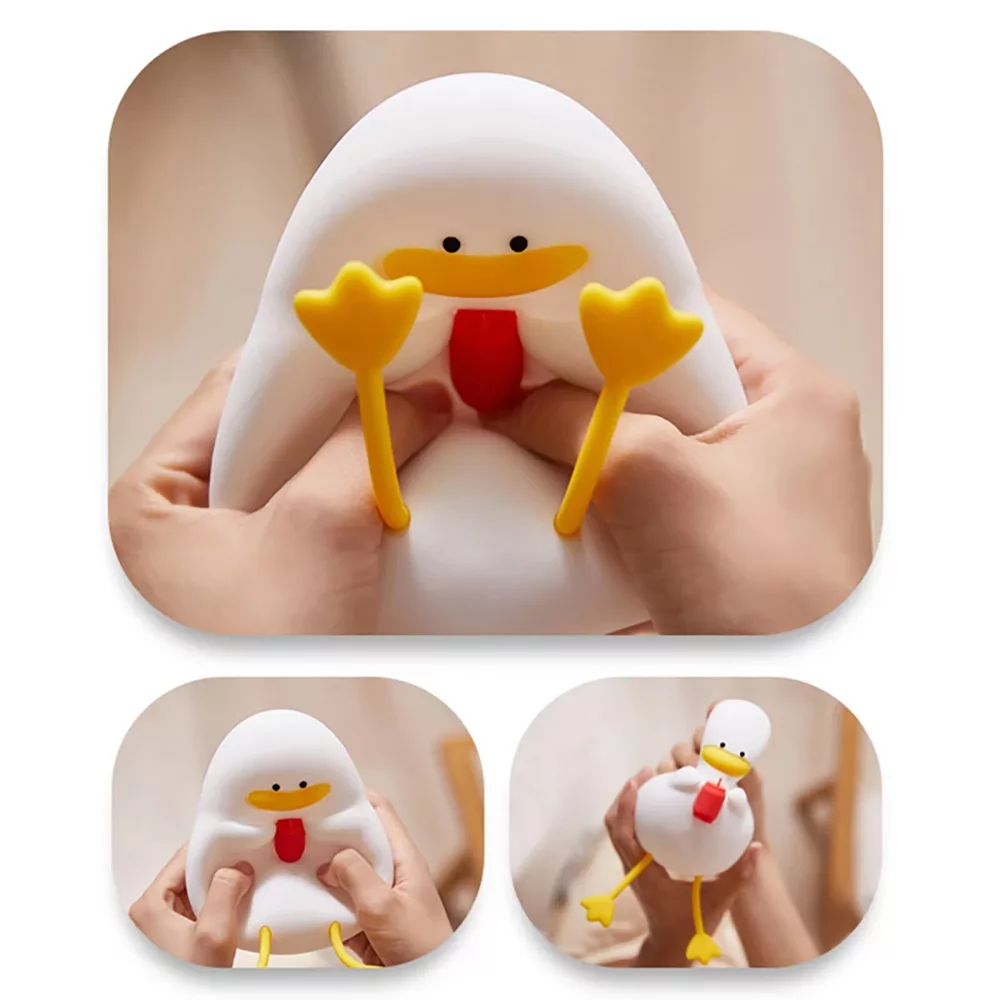 چراغ خواب کودک مدل سیلیکونی لمسی طرح جوجه اردک