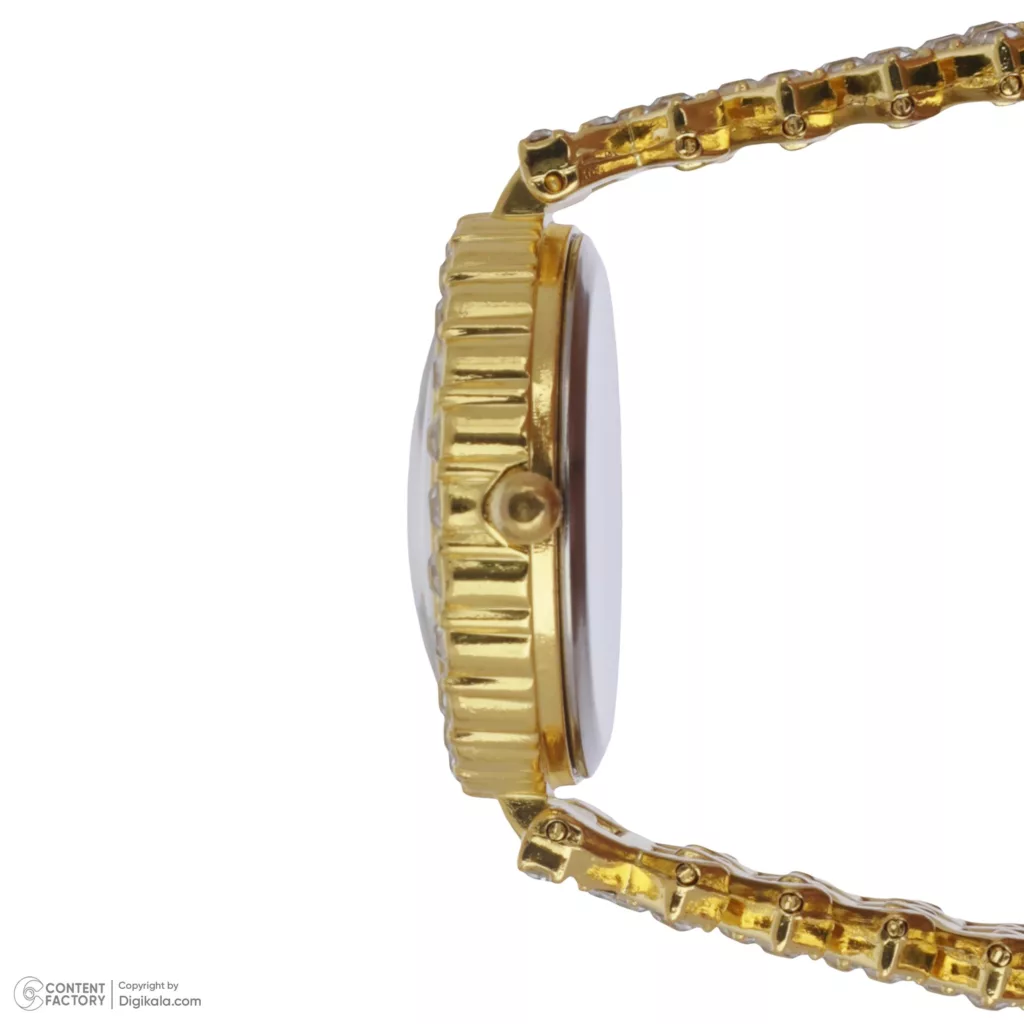 ساعت مچی عقربه‌ای کوارتز زنانه مدل دستبندی نگین‌دار کد 3