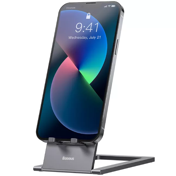 پایه نگهدارنده گوشی موبایل و تبلت بیسوس مدل Foldable Metal Desktop Holder LUKP000013
