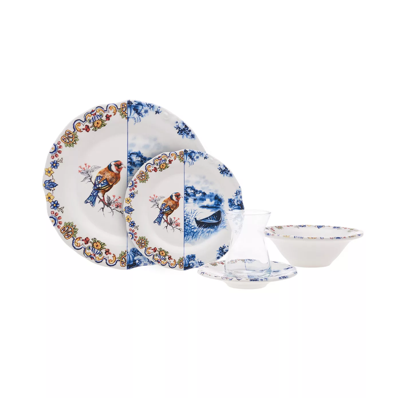 سرویس صبحانه‌خوری 26 پارچه 6 نفره کاراجا مدل Leland Birdy