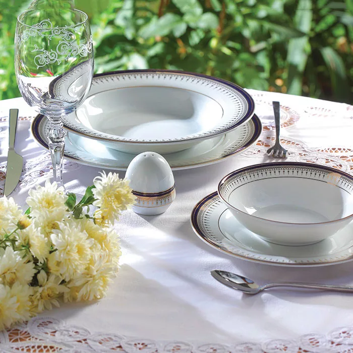 سرویس غذاخوری 28 پارچه 6 نفر چینی زرین ایران مدل خاطره