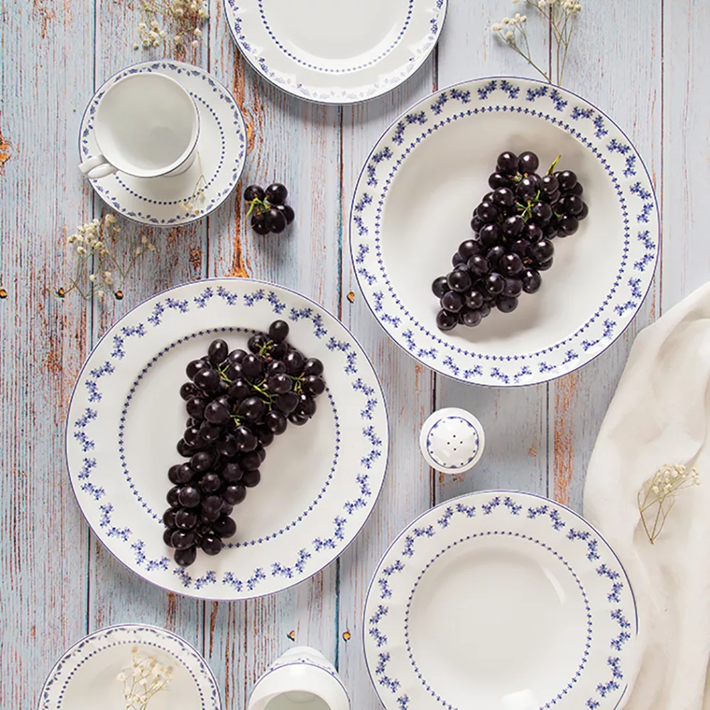 سرویس غذاخوری 103 پارچه 12 نفر چینی زرین ایران مدل فرانسیس سری نئوکلاسیک درجه یک