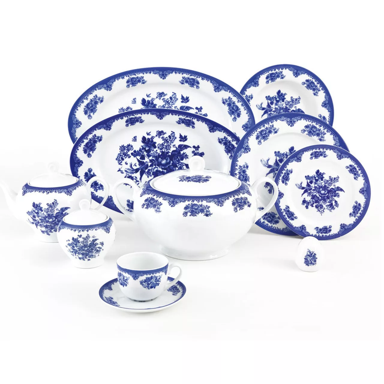 سرویس چینی 102 پارچه کامل چینی زرین ایران مدل ایتالیا اف  فلورانس  درجه عالی