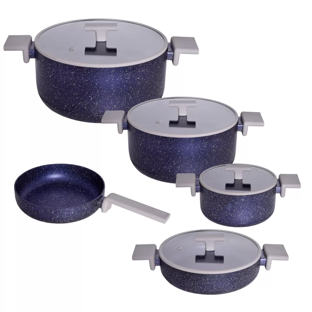 سرویس قابلمه و تابه گرانیتی 9 پارچه پرارین مدل ESTIMA کد 4325