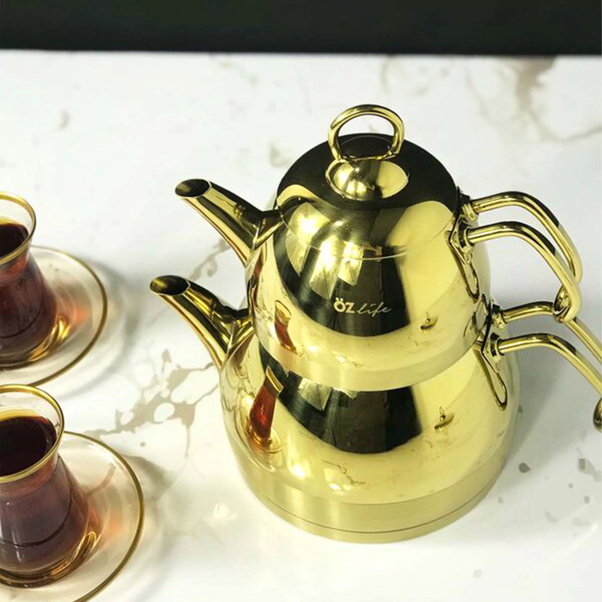 ست کتری و قوری اوزلایف مدل Ela kucuk boy