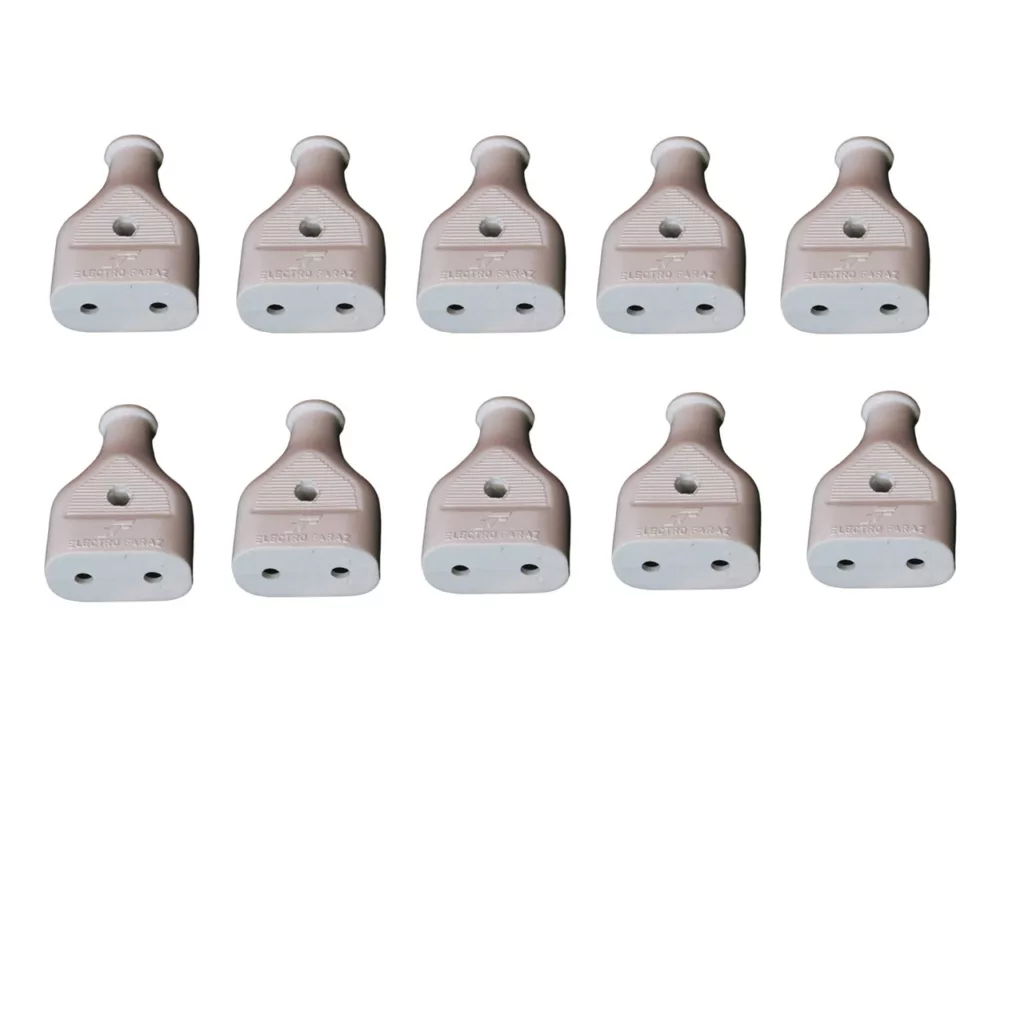 دو شاخه مادگی فراز الکتریک کد White بسته 10 عددی
