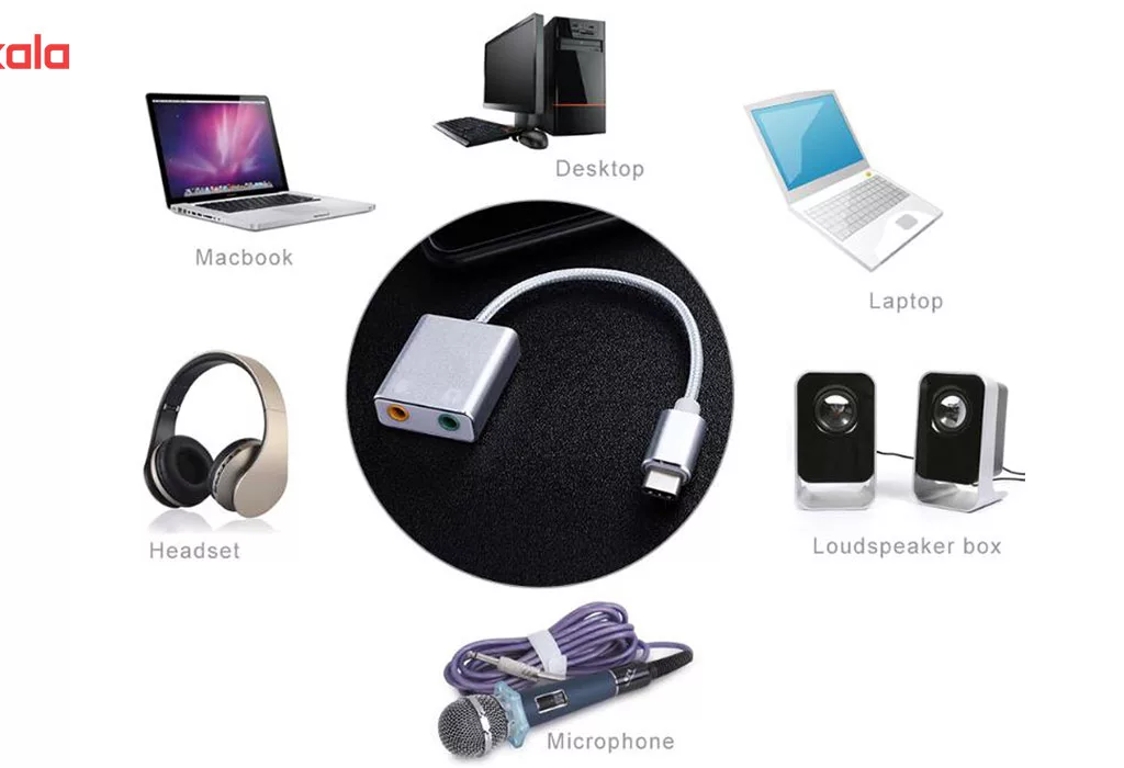 مبدل USB-C به AUX مدل MN