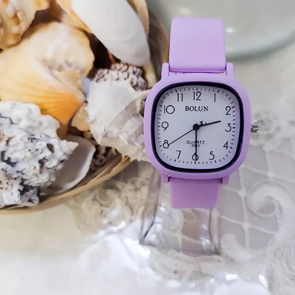 ساعت مچی عقربه ای زنانه بولون مدل بند پیو پاستیلی آنتی آلرژی کد ۱