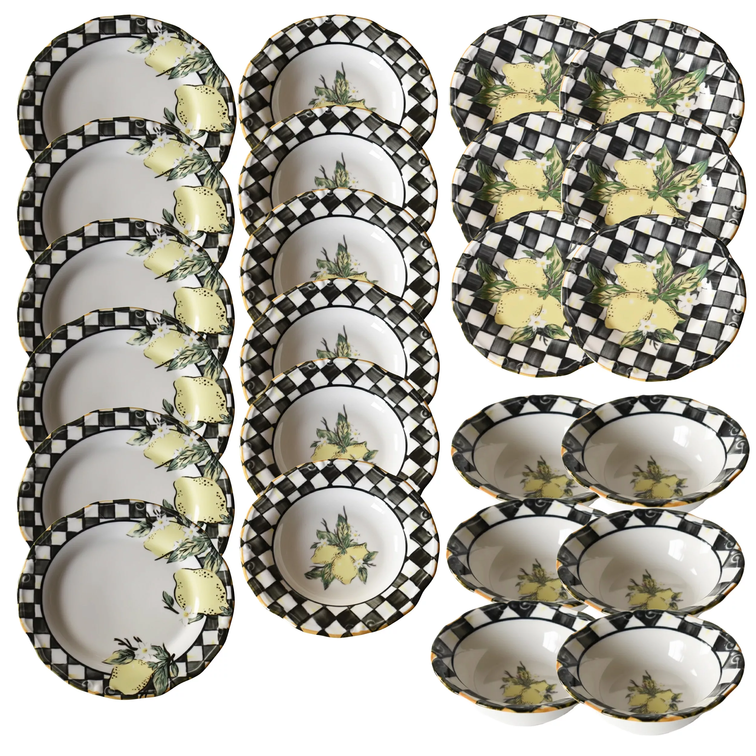 سرویس غذاخوری 24 پارچه 6 نفر میس بتی مدل Yemek linda