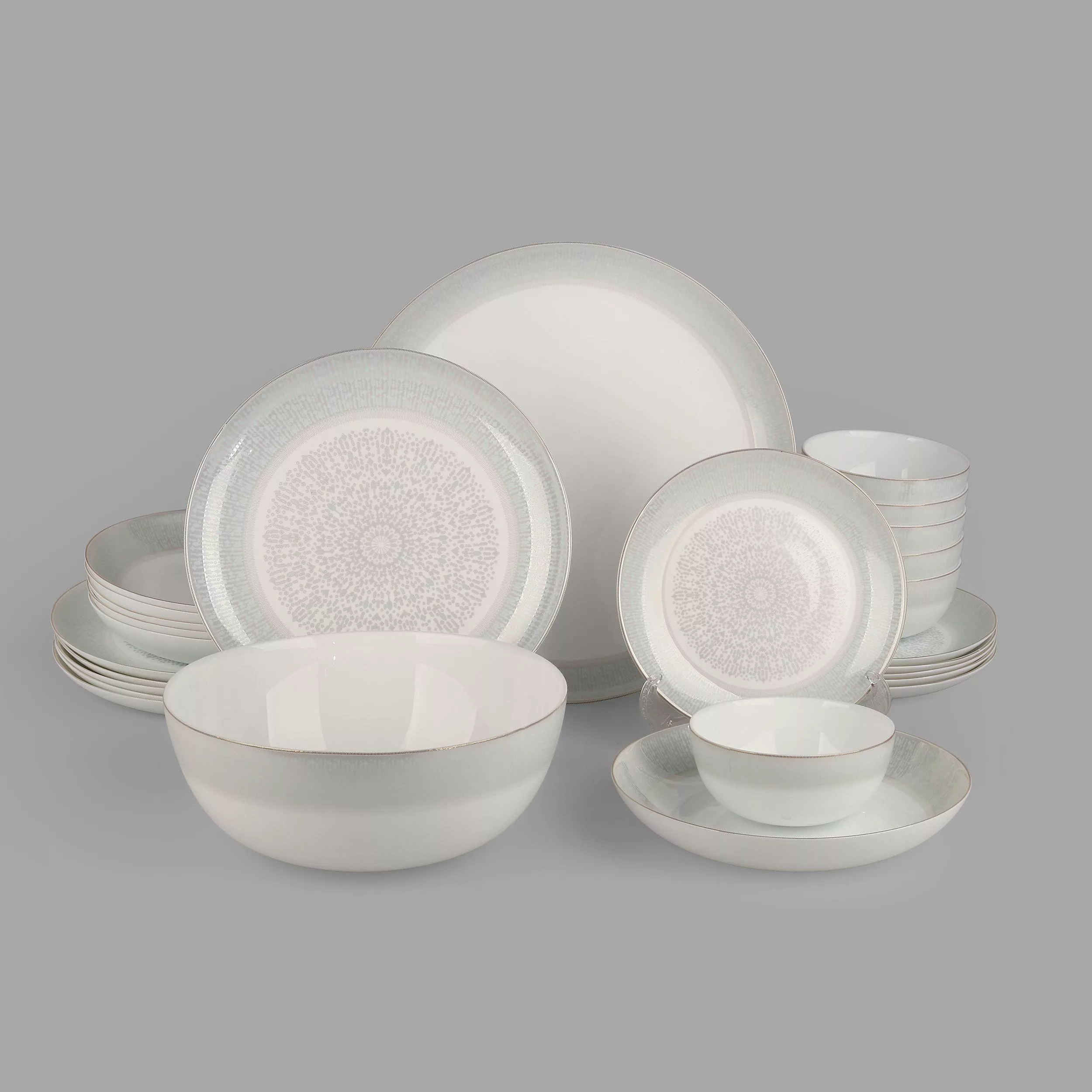 سرویس غذاخوری 26 پارچه 6 نفر مدل دایره دیوالی داو