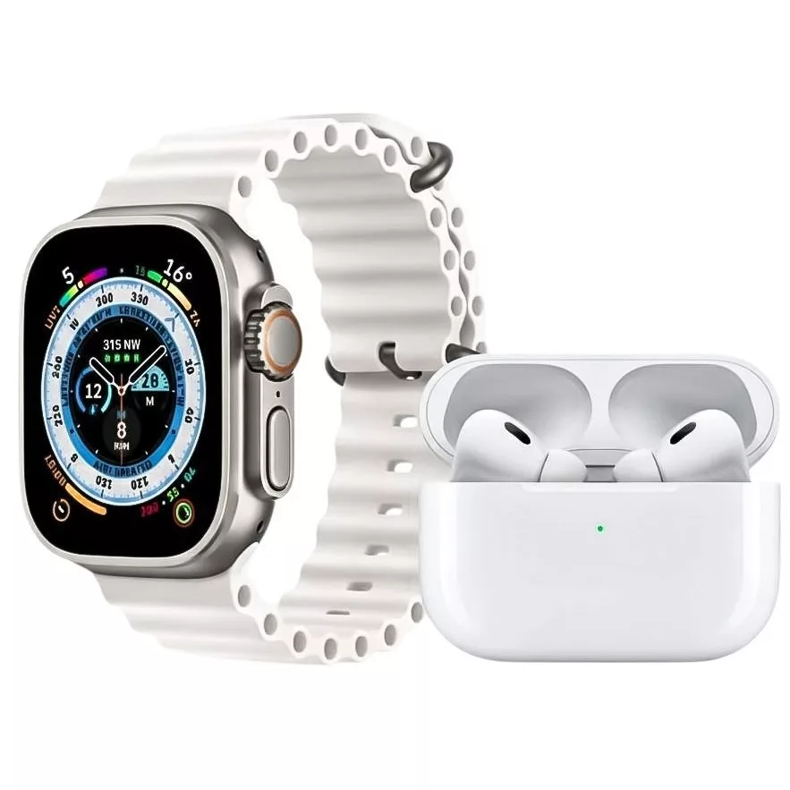 ساعت هوشمند 49 میلی متری شیائومای مدل 10in1 با 7 بند سیلیکونی به همراه هدفون بلوتوثی و کاور محافظ