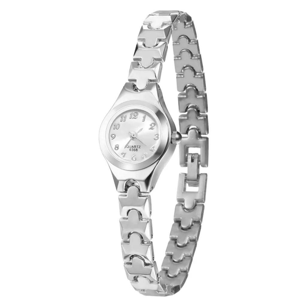 ساعت مچی عقربه‌ای کوارتز زنانه مدل بند دستبندی لوکس کد ۱.۱