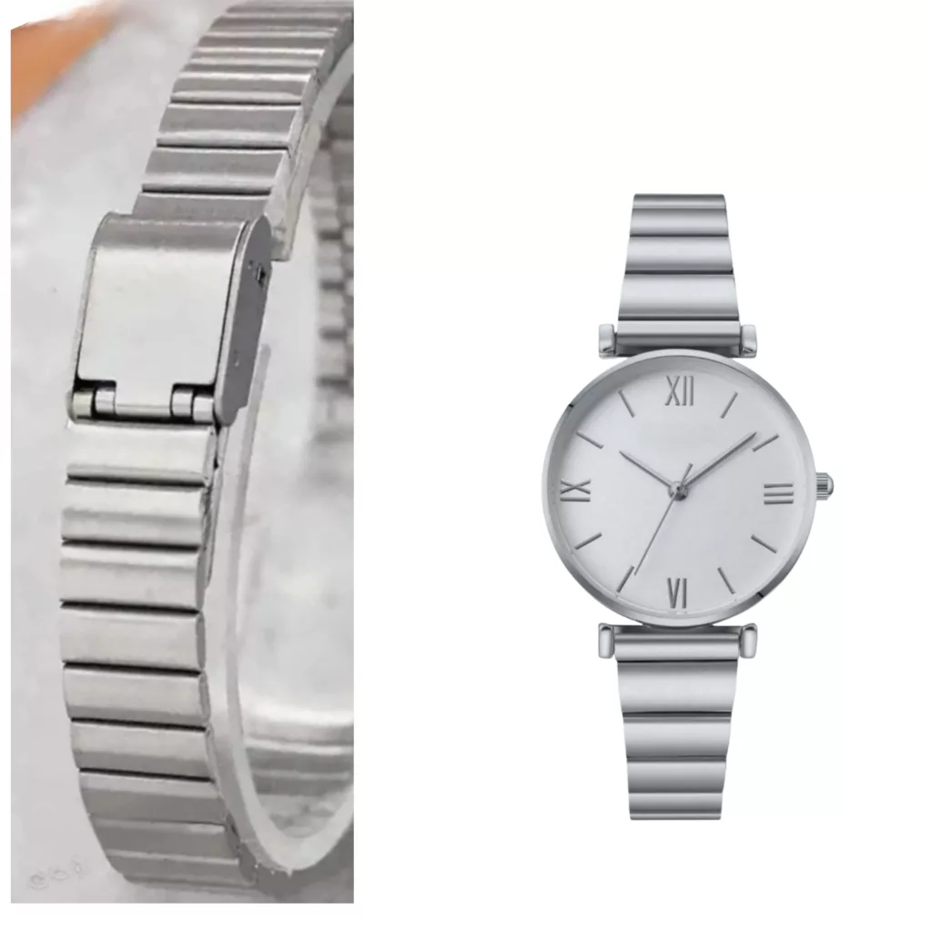 ساعت مچی عقربه ای زنانه مدل کوارتز کلاسیک بند استیل طرح شبکه ای کد ۲.۳