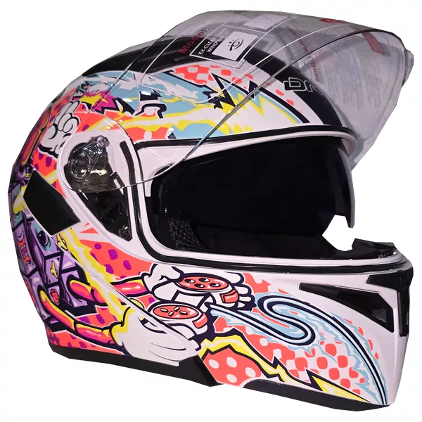 کلاه کاسکت دی ای وان مدل فک متحرک عینکدار کد DA_101