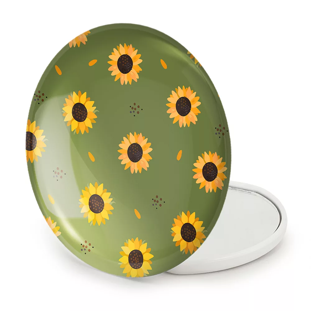 آینه جیبی خندالو طرح گل آفتابگردان مدل تاشو کد 29535