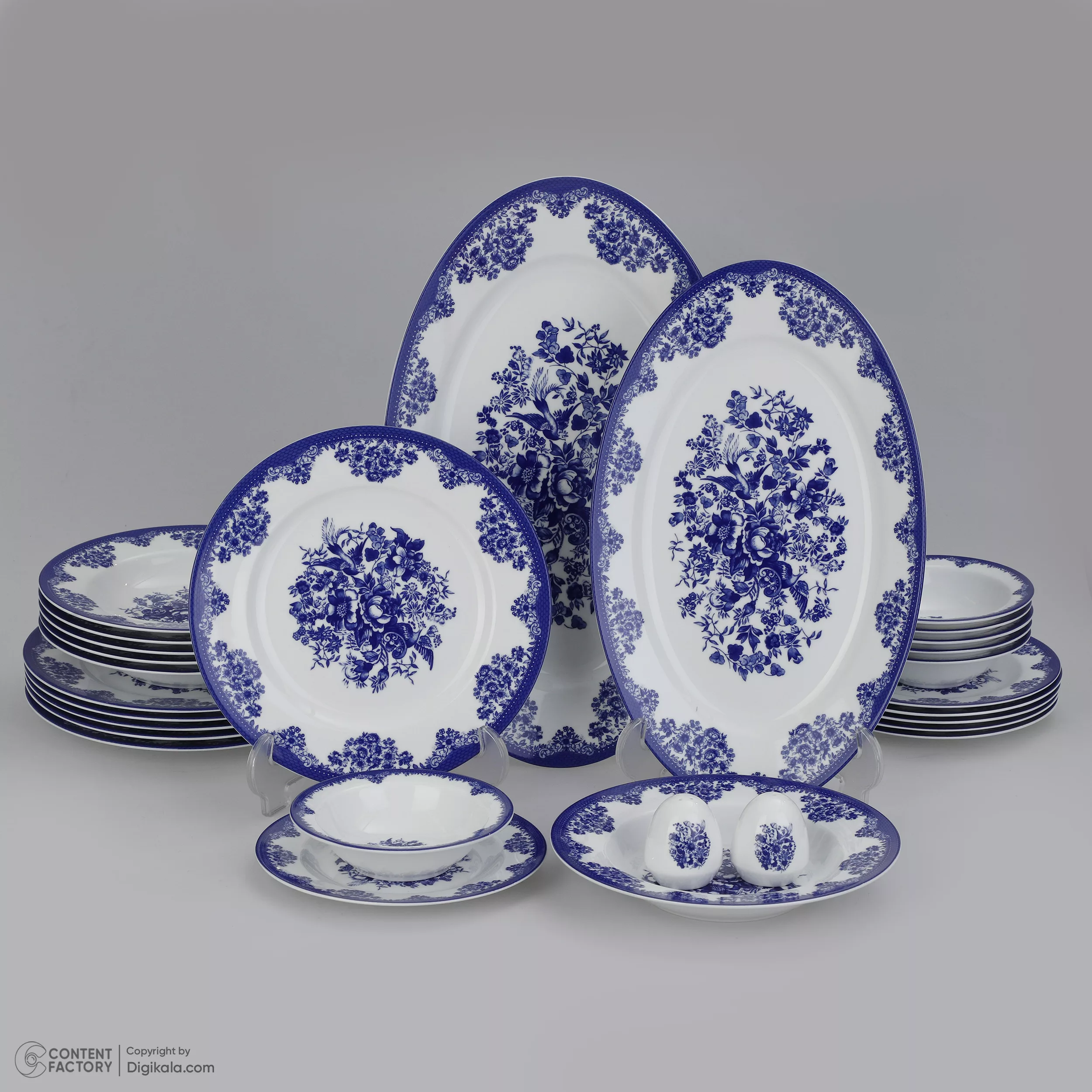 سرویس غذاخوری 28 پارچه چینی زرین ایران مدل ایتالیا اف فلورانس درجه یک