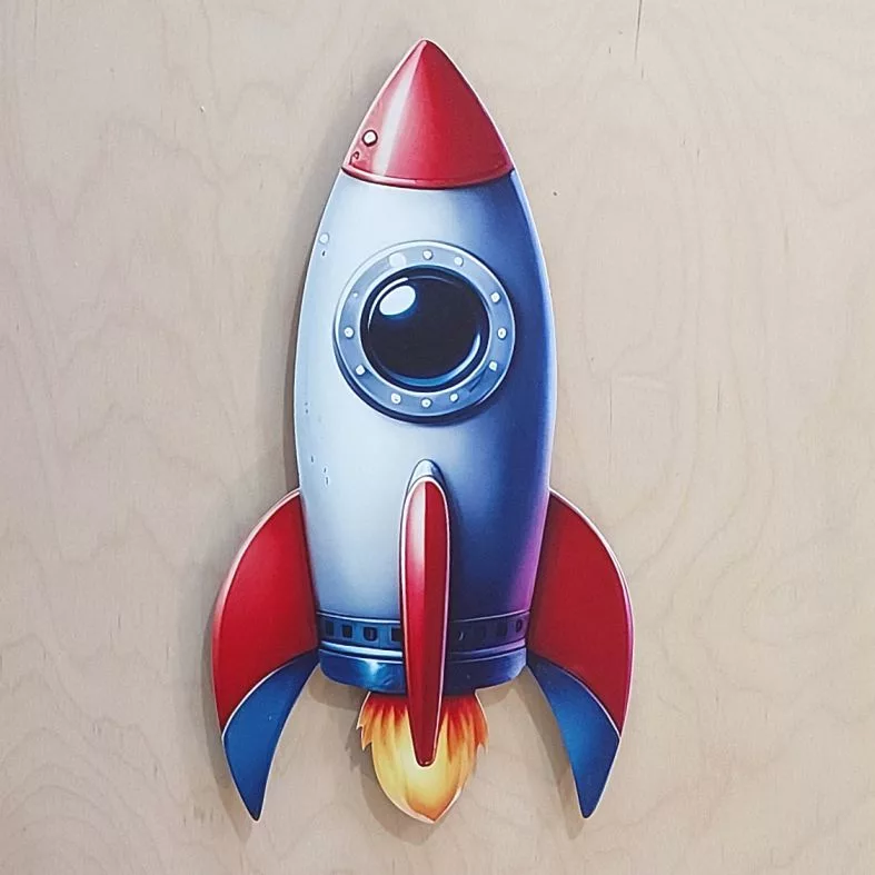 چراغ خواب اتاق کودک مدل موشک lU092