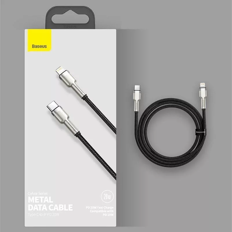 کابل تبدیل USB-C به لایتنینگ باسئوس مدل CAJK-B01 20W طول 2 متر