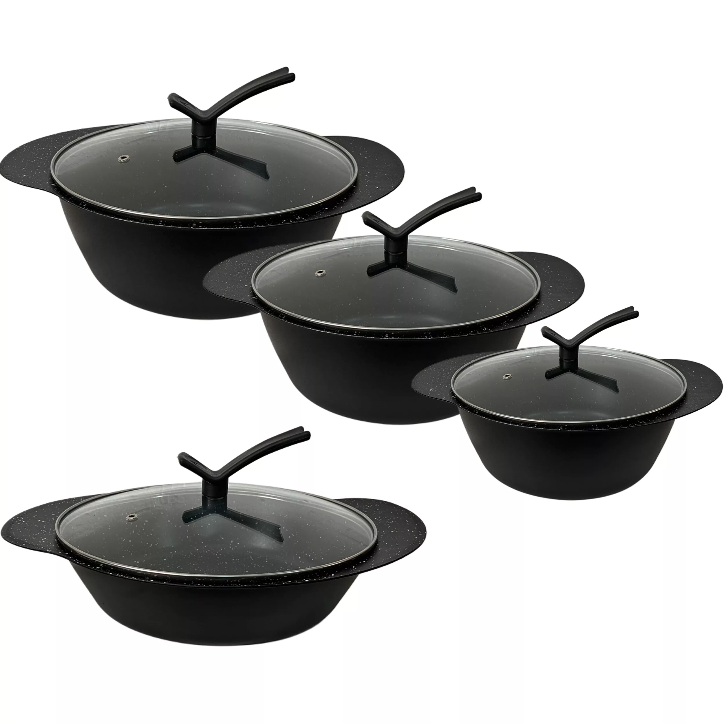 سرویس  قابلمه و تابه گرانیت 8 پارچه آرسکا مدل پروانه